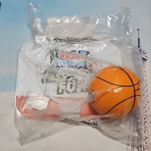 Mini Basketball Hoop Set with Orange Spongy Ball